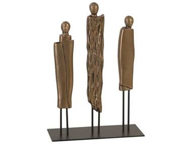 Phillips Collection Bronze Robed Monk Trio Sculpture PHCPH96053