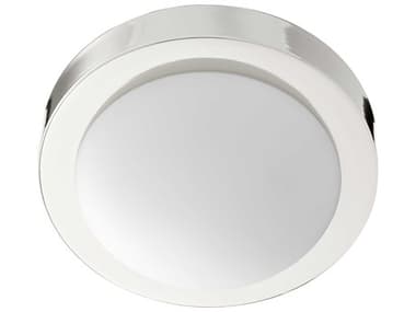 Quorum Contempo 9" 1-Light Polished Nickel Glass Bowl Flush Mount QM3505962