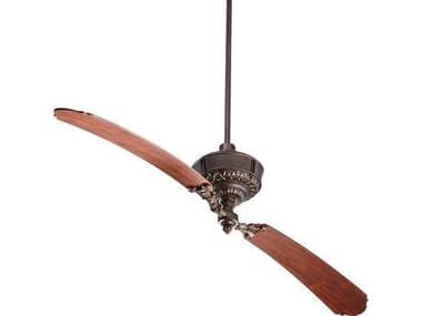 Quorum Turner Oiled Bronze 68 Inch Indoor Ceiling Fan with Distressed Vintage Walnut Blades QM2868286