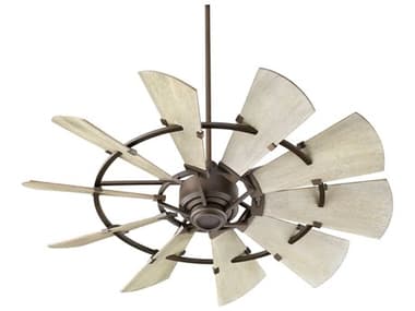 Quorum International Windmill Oiled Bronze 52'' Wide Indoor Ceiling Fan with Weathered Oak Blades QM9521086