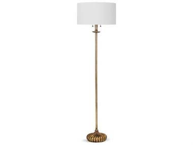Regina Andrew Clove Stem Antique Gold Leaf Two-Lights Floor Lamp REG141015