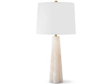 Regina Andrew Quatrefoil Natural Alabaster Linen White Buffet Lamp REG131037