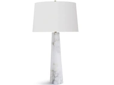 Regina Andrew Quatrefoil Natural Alabaster Linen White Buffet Lamp REG131038