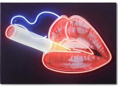 Sonder Living Smoking Hot Lips LED Neon Wall Art RD1206490