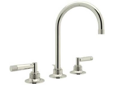 Rohl Graceline Polished Nickel C-Spout Widespread Lavatory Faucet with Lever Handles HORMB2019LMPN2