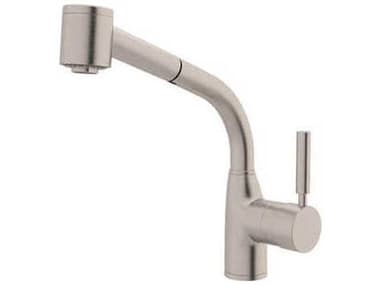 Rohl Lux Satin Nickel Pull-Out Kitchen Faucet with Side Lever Handle HORR7923STN