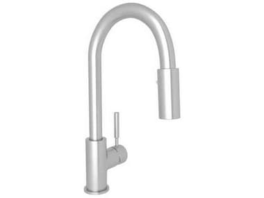 Rohl Lux Stainless Steel Pull-Down Bar/Food Prep Faucet with Side Lever Handle HORR7519SS