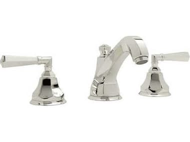 Rohl Palladian Polished Nickel High Neck Widespread Lavatory Faucet with Lever Handles HORA1908LMPN2