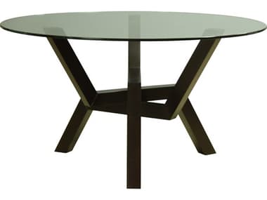 Saloom Peter Francis 48" Round Glass Dining Table SLMGCFO4848CLEO