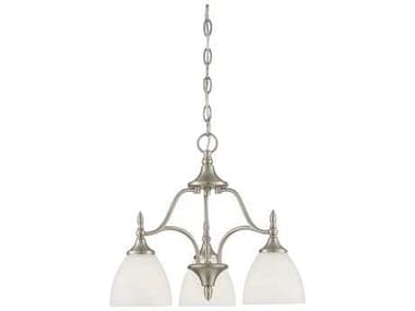 Savoy House Herndon Satin Nickel Three-Light 18.5'' Wide Chandelier with White Frosted Glass SV110003SN