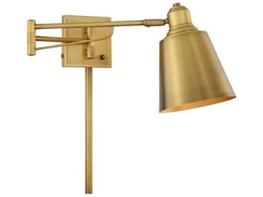 Savoy House Meridian 8" Tall 1-Light Natural Brass Wall Sconce SVM90047NB