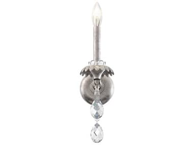 Schonbek Helenia 17" Tall 1-Light Heirloom Silver Crystal Wall Sconce S5AT1001N48H