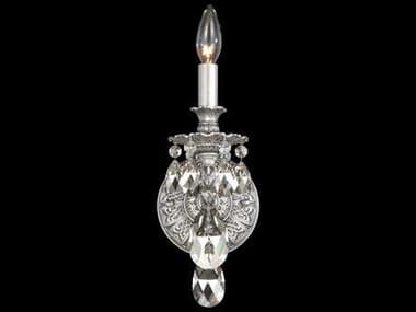 Schonbek Milano 13&quot; Tall 1-Light Silver Crystal Wall Sconce S55641