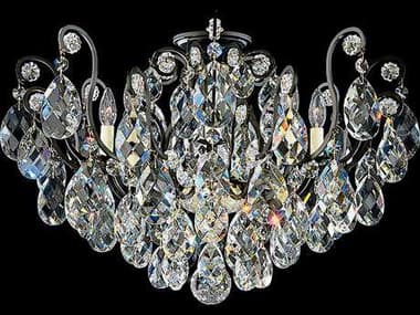 Schonbek Renaissance 8-Light Black Crystal Bowl Semi Flush Mount S53785