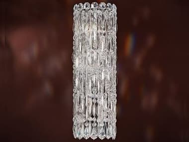 Schonbek Sarella 22&quot; Tall 4-Light Silver Crystal Wall Sconce S5RS8331