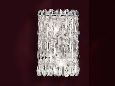 Schonbek Sarella 11&quot; Tall 2-Light Silver Crystal Wall Sconce S5RS8333