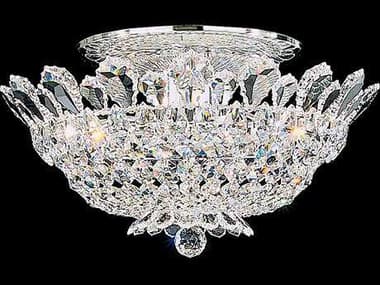Schonbek Trilliane 19" 8-Light Silver Crystal Bowl Flush Mount S55867