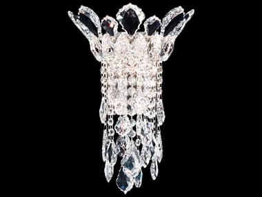 Schonbek Trilliane Strands 13" Tall 2-Light Stainless Steel Crystal Wall Sconce S5TR0832