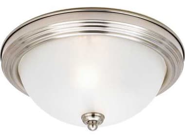 Sea Gull Lighting Ceiling Flush Mount Brushed Nickel 2 Glass Light SGL77064962