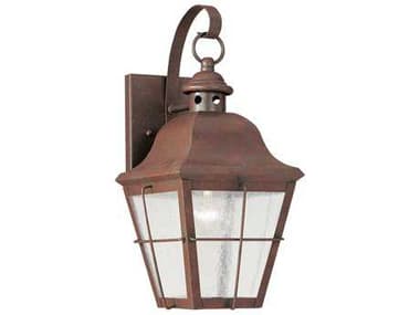 Sea Gull Lighting Chatham Weathered Copper 1 Glass Outdoor Wall Light SGL846244