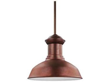Sea Gull Lighting Fredricksburg Weathered Copper Industrial Outdoor Hanging Light SGL624770144