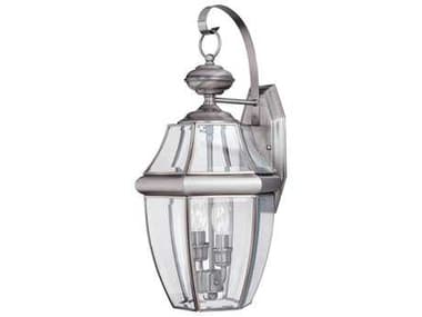 Sea Gull Lighting Lancaster Antique Brushed Nickel Two-Light Outdoor Wall Light SGL8039965