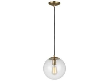 Sea Gull Lighting Leo - Hanging Globe Satin Bronze One-Light 10'' Wide Glass Mini Pendant SGL6601801848
