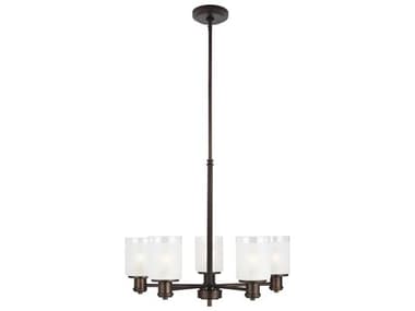 Sea Gull Lighting Norwood Burnt Sienna 5-light 24'' Wide Glass Medium Chandelier SGL3139805710