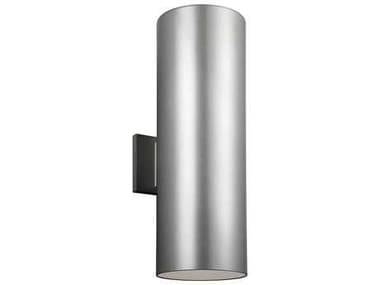 Sea Gull Lighting Outdoor Bullets Painted Brushed Nickel 2 Glass Wall Light SGL8313902753
