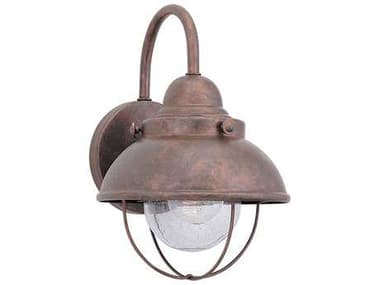 Sea Gull Lighting Sebring Weathered Copper 8'' Wide Outdoor Wall Light SGL887044