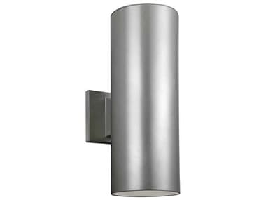 Sea Gull Lighting Painted Brushed Nickel 2-light 14'' High Glass LED Outdoor Wall Light SGL8413897S753