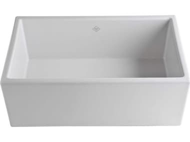 Shaws Shaker White 30'' Rectangular Single Bowl Farmhouse Kitchen Sink SODMS3018WH