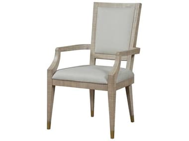Sonder Living Maison 55 Beech Wood Gray Fabric Upholstered Arm Dining Chair RD0802281