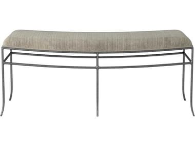 Stanley Furniture Cameron 48&quot; Hammered Pewter Gray Fabric Upholstered Accent Bench SL9159372