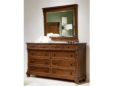 Stanley Furniture Old Town 8-Drawers Brown Double Dresser with Mirror SL9351305SET