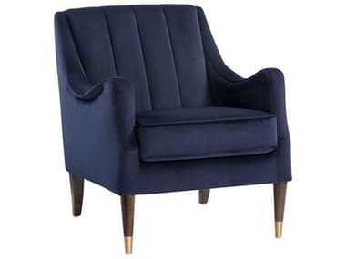 Sunpan Patrice Blue Fabric Accent Chair SPN105462