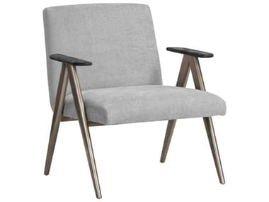Sunpan Modern Home Club San Remo Winter Cloud / Champagne Gold Accent Chair SPN106499