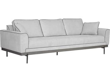 Sunpan Modern Home Club Grey / Black Sofa SPN106502