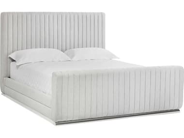 Sunpan Hylan White Upholstered King Platform Bed SPN101308