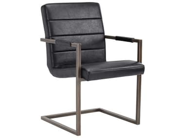 Sunpan Irongate Jafar Dining Armchair Vintage Black SPN100889