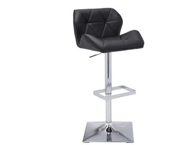 Sunpan Modern Home Urban Unity Onyx / Chrome Adjustable Side Counter / Bar Height Stool SPN64002