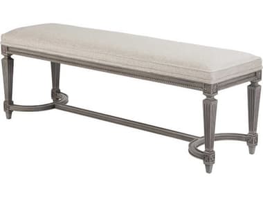Theodore Alexander 52" White Fabric Upholstered Accent Bench TAL9921U