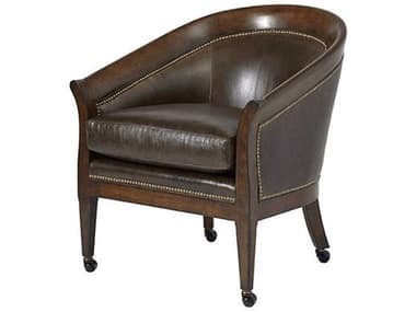 Theodore Alexander Rolling 29" Leather Accent Chair TAL5291GC