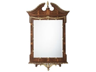 Theodore Alexander Flame Figured Veneer / Mahogany Wall Mirror TALAL31038
