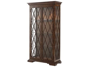 Theodore Alexander Brooksby 42'' Wide Mahogany Wood Cerejeira Veneer Curio Display Cabinet TAL6105473