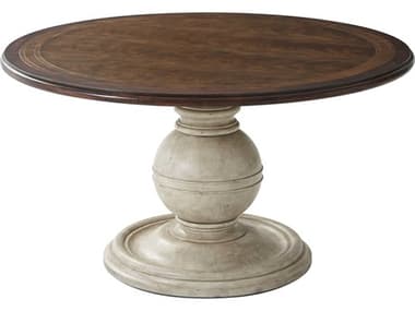Theodore Alexander Brooksby 54" Round Wood Cerejeira Veneer Dining Table TAL5402017