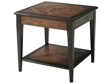 Theodore Alexander Brunello 24" Square Mahogany Parawood Acacia End Table TAL5000537
