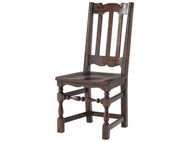 Theodore Alexander Castle Bromwich Mahogany Wood Brown Side Dining Chair TALCB40005