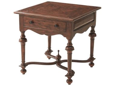 Theodore Alexander Castle Bromwich 26&quot; Square Wood Mahogany End Table TALCB50013