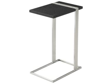 Theodore Alexander Modern Classic 10" Square Wood Tamo Ash Veneer Stainless Steel End Table TAL5029072